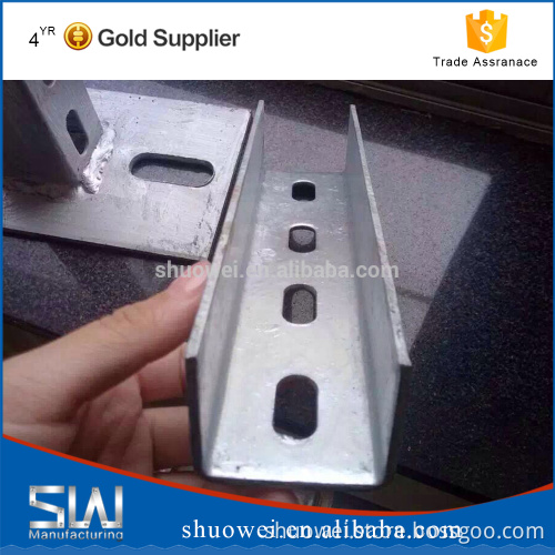 U type steel mounting for solar mounting system